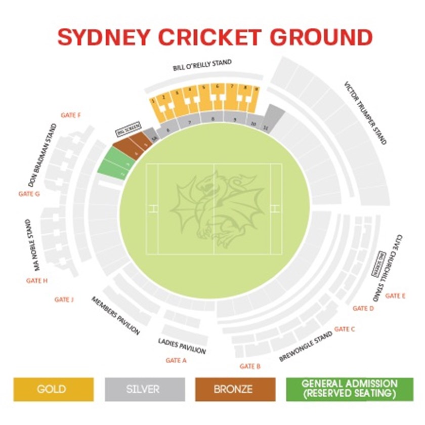 Scg Seating Map Rows Stadium Maps | Membership