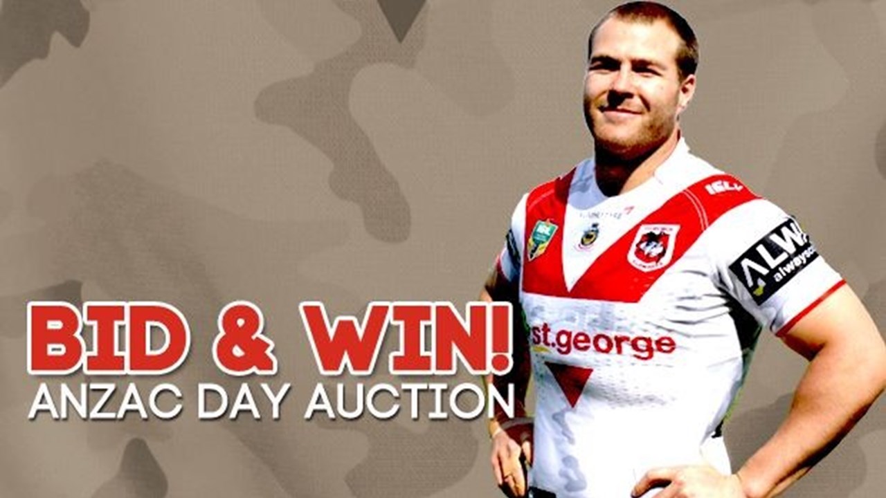 Dragons ANZAC Day Jersey Auction!