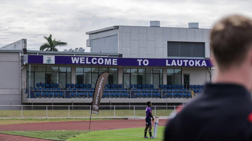 The squad arrives at Churchill Park, Lautoka.